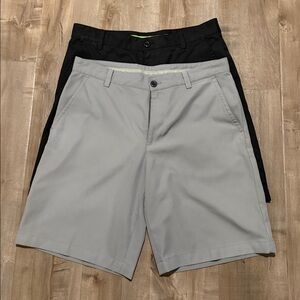 IZOD Golf Shorts Bundle, Black & Gray, Sz 32